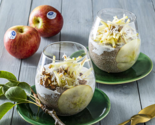 Apple oats in a jar